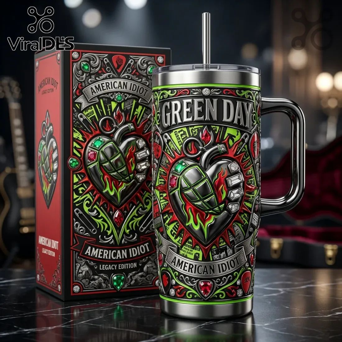 Green Day x American Idiot 40oz Insulated Stainless Steel Collectible Tumbler