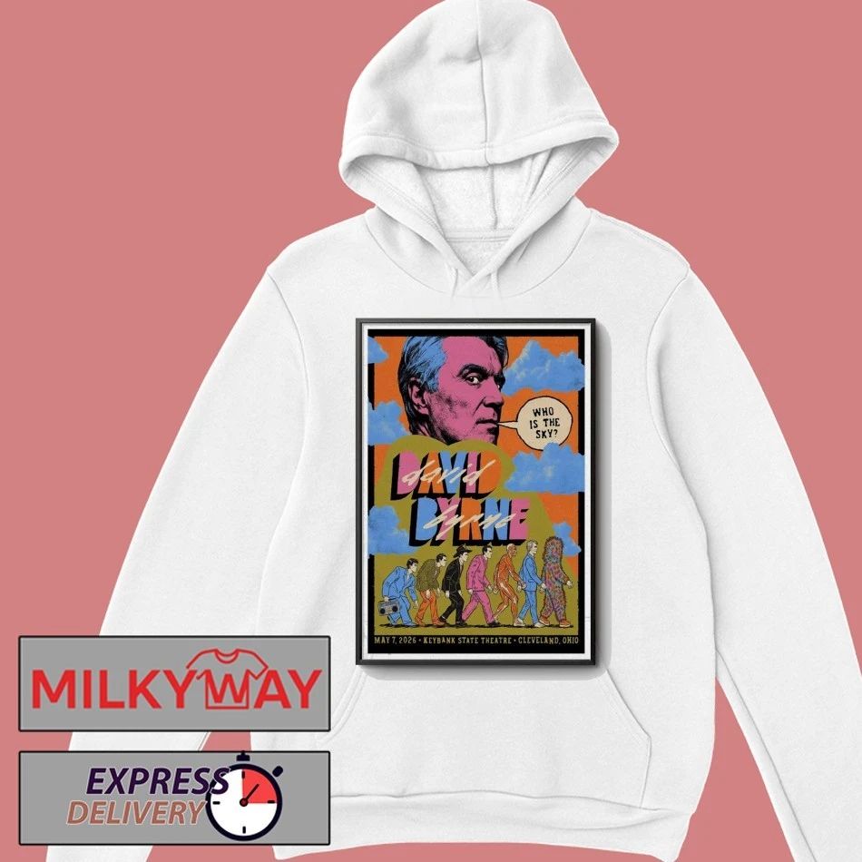 POSTER David Byrne May 9 2026 Cleveland, OH Tour shirt