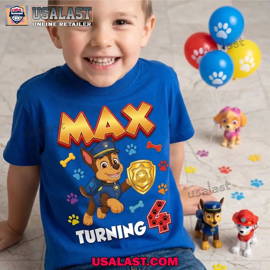 Personalized Sheriff Labrador Birthday Paw-Ty Kid Tee Shirt