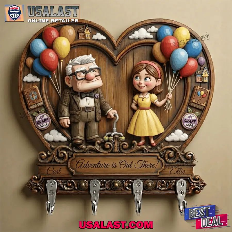 Up Movie Couple Heart Shape Key Holder