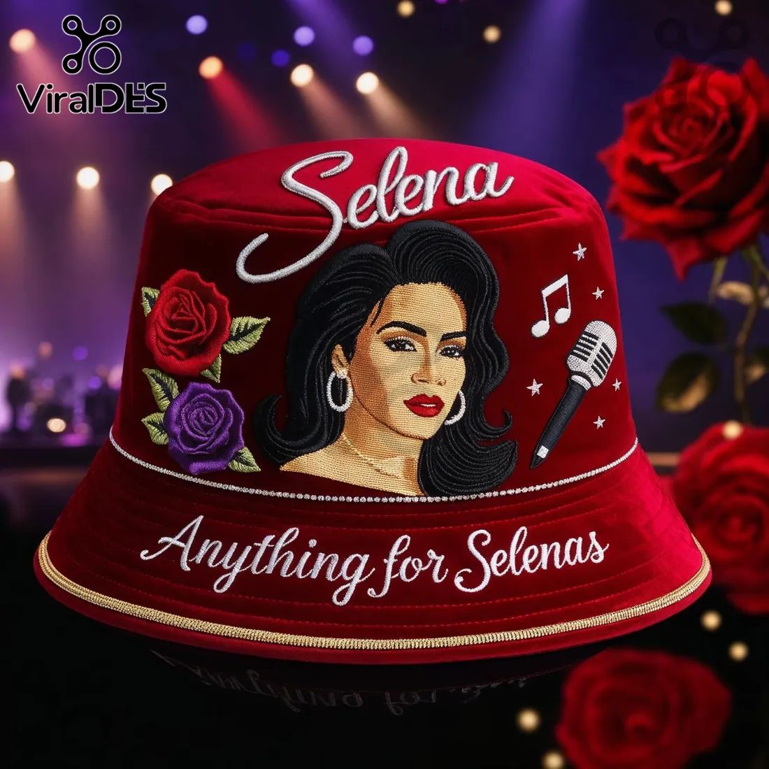 Selena Anything for Selenas Embroidered Bucket Hat