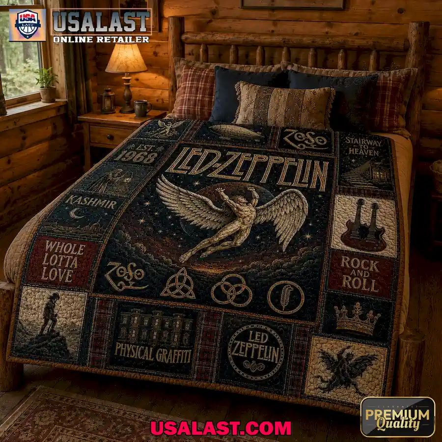 Led Zeppelin Swan Song Quilt Blanket