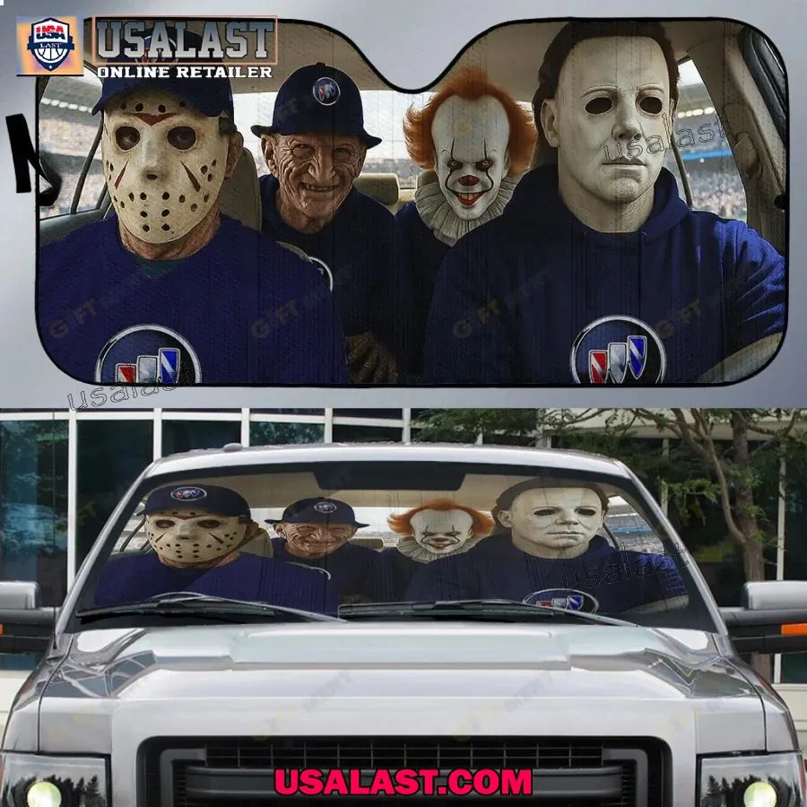 Buick x Horror Movie Characters Car Sunshade, Car Windshield Cover