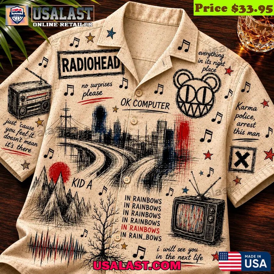 Radiohead OK Computer Vintage Hawaiian Shirt