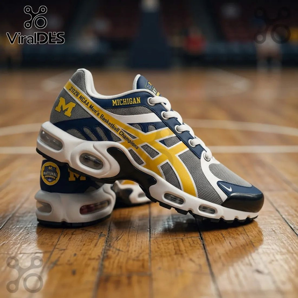 University of Michigan 2026 Basketball Champions Air Max Running Sneakers