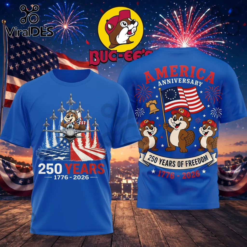 Buc-ee’s 250 Years of Freedom 1776-2026 America Anniversary T-Shirt