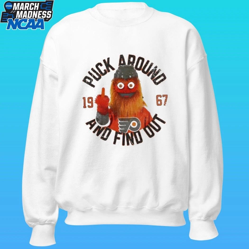 Gritty Middle Finger Puck Around And Find Out Philadelphia Flyers Hockey 1967 1 Shirt
