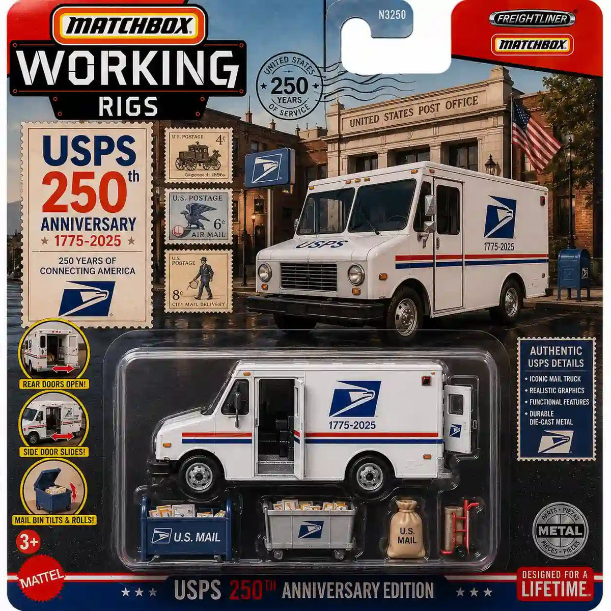 Wheels Matchbox Working Rigs USPS 250th Anniversary Edition