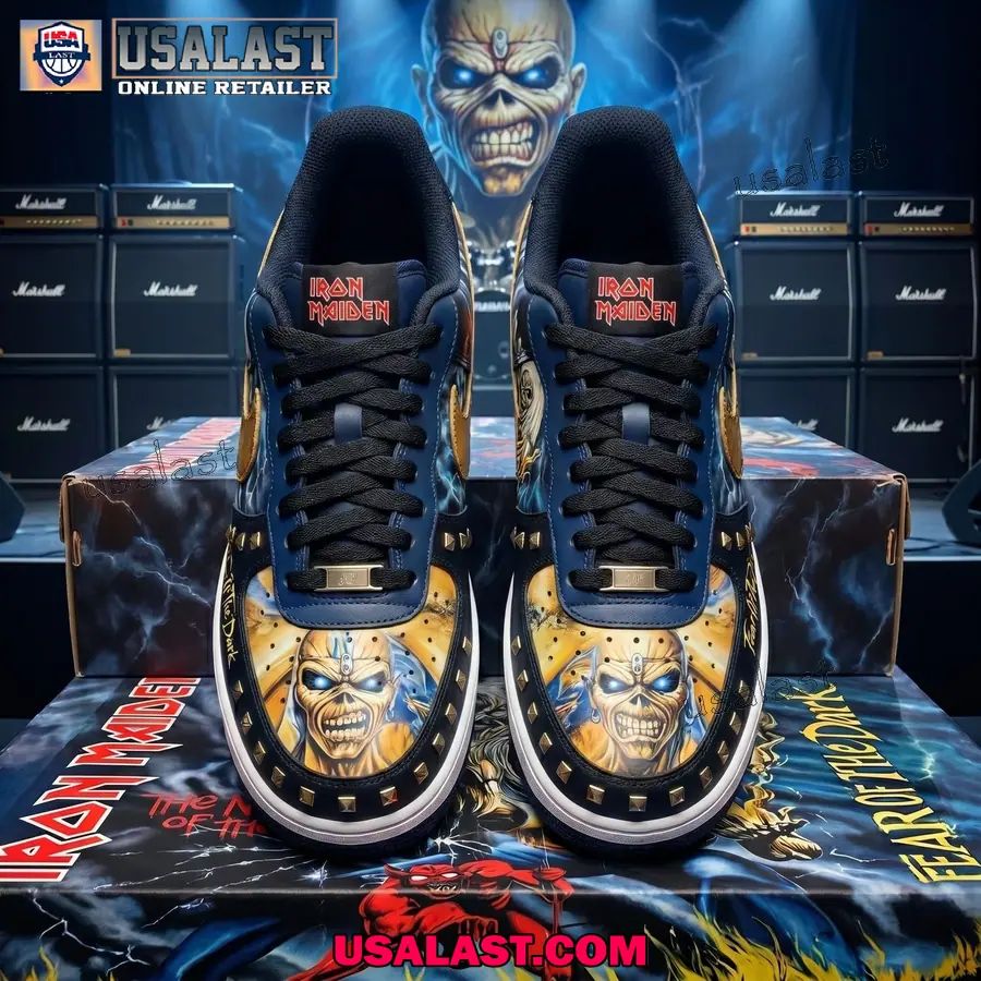 Iron Maiden Air Force 1 Sneakers Fear of The Dark Version
