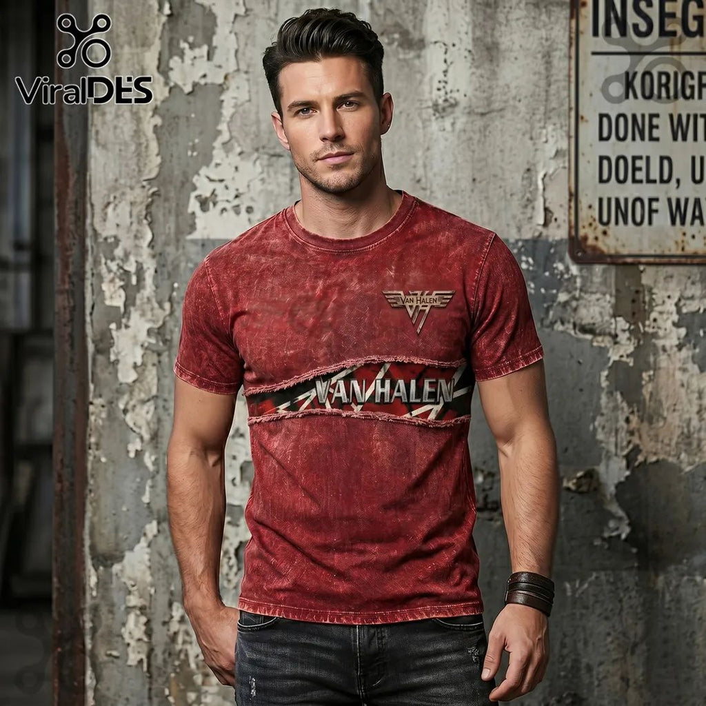 Van Halen Rock Band Premium Distressed Shirt