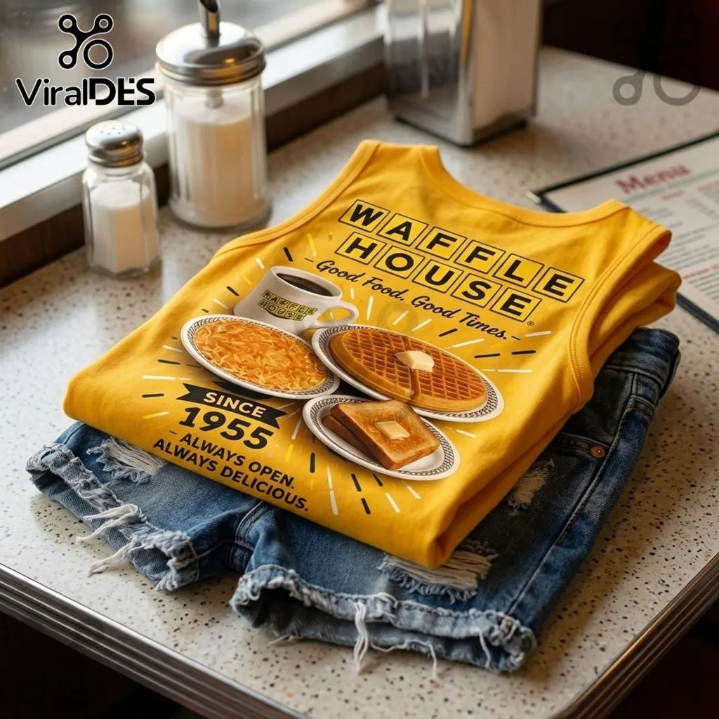 Waffle House Retro 1955 Logo V-Neck Tank Top