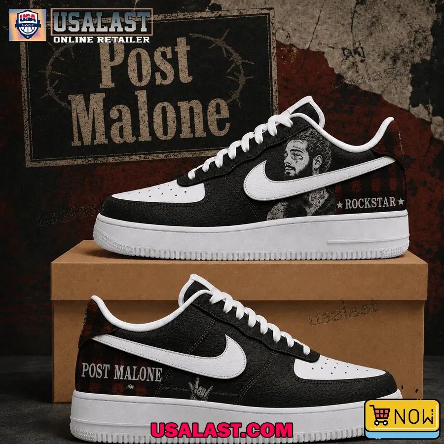 Post Malone Rockstar Air Force 1 Sneaker Shoes