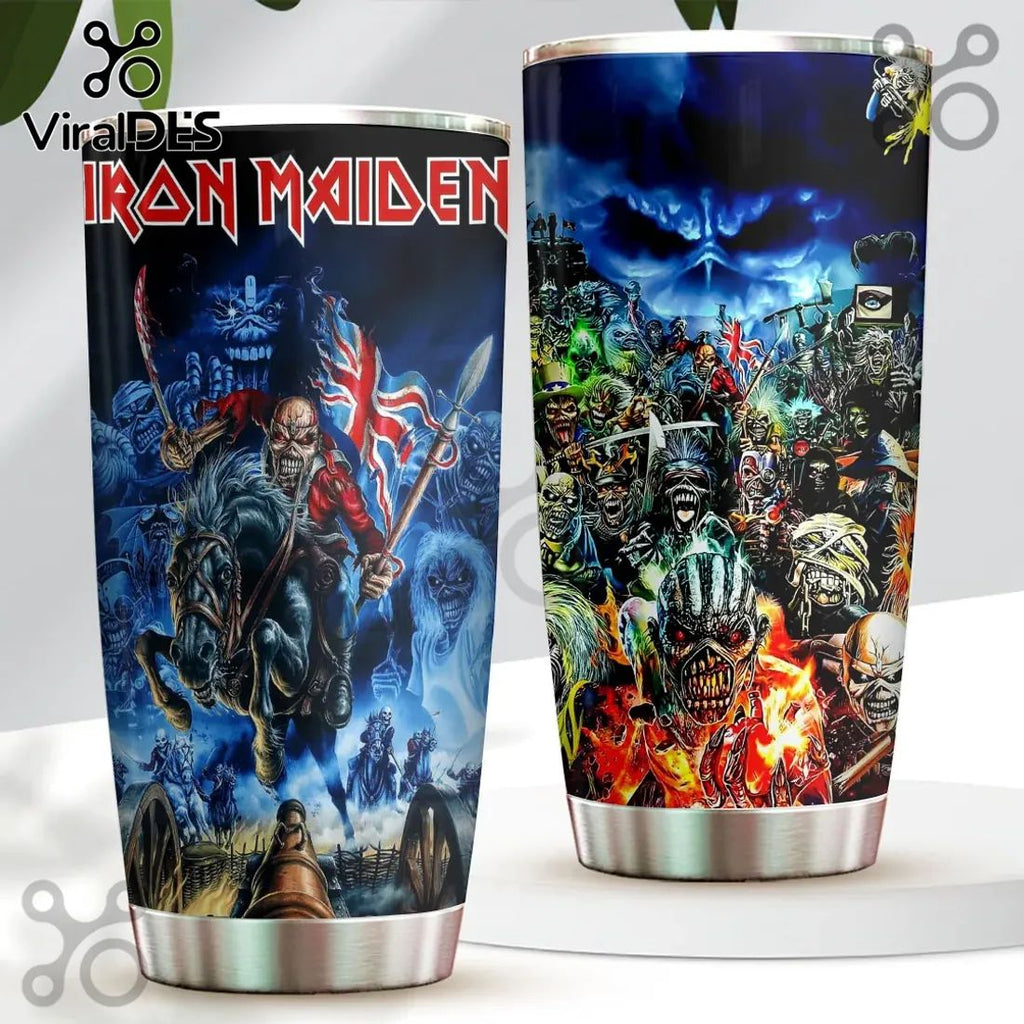 Iron Maiden Iconic Eddie The Head Heavy Metal Tumbler