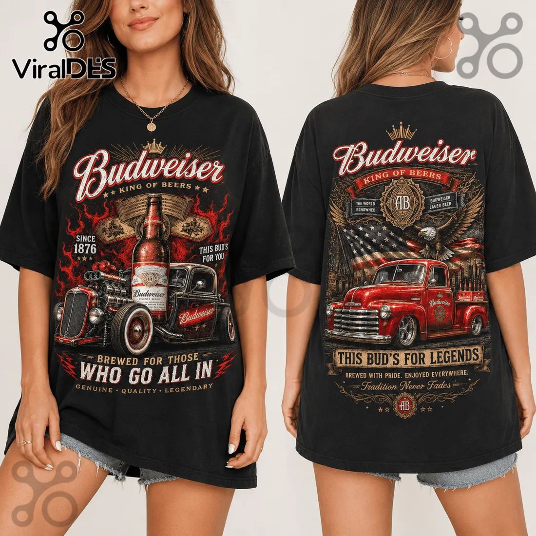 Budweiser King of Beers Vintage Truck T-Shirt