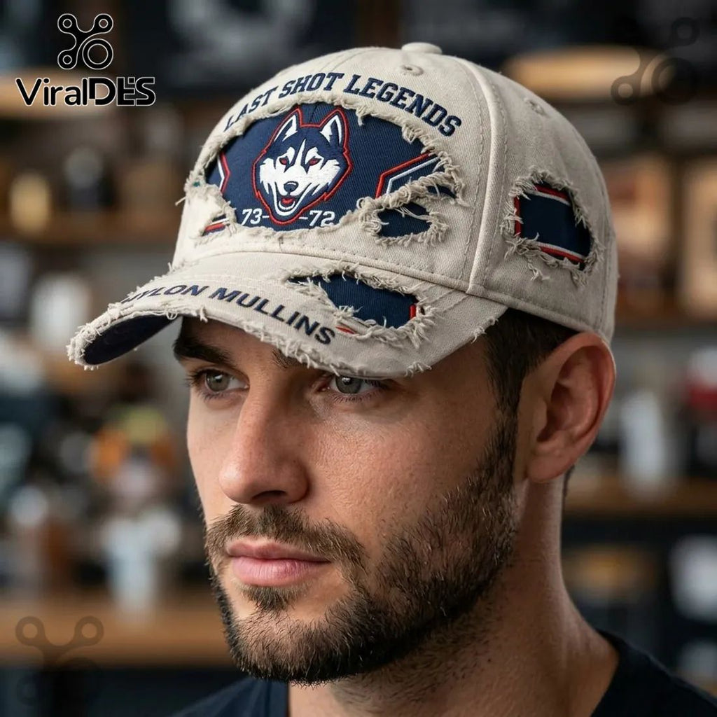 Braylon Mullins Huskies Last Shot Legends Distressed Baseball Cap