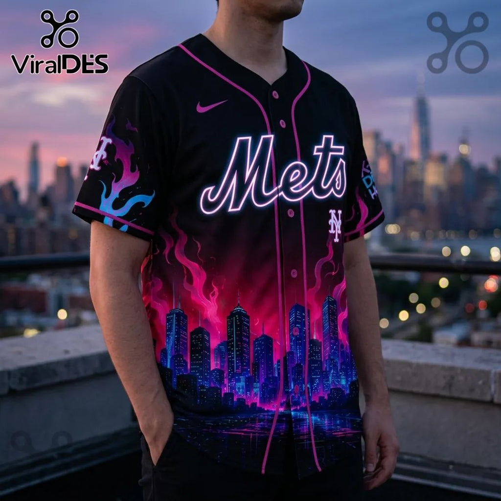 New York Mets K-Pop Demon Hunters Black Jersey