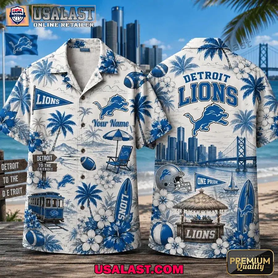 Detroit Lions Summer Vibes Custom Hawaiian Shirt