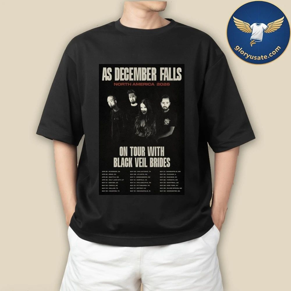 As December Falls North America 2026 Poster Shirt