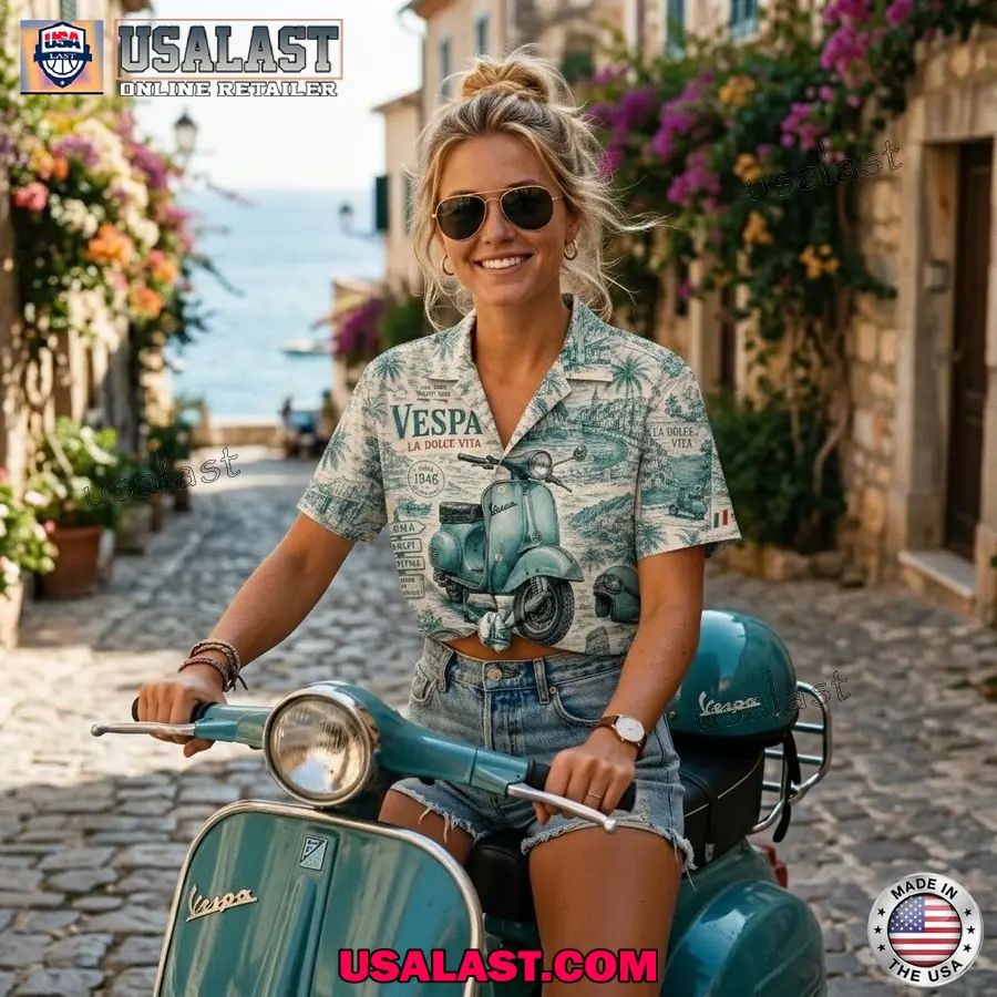 Vespa Summer Tropical Hawaiian Shirt