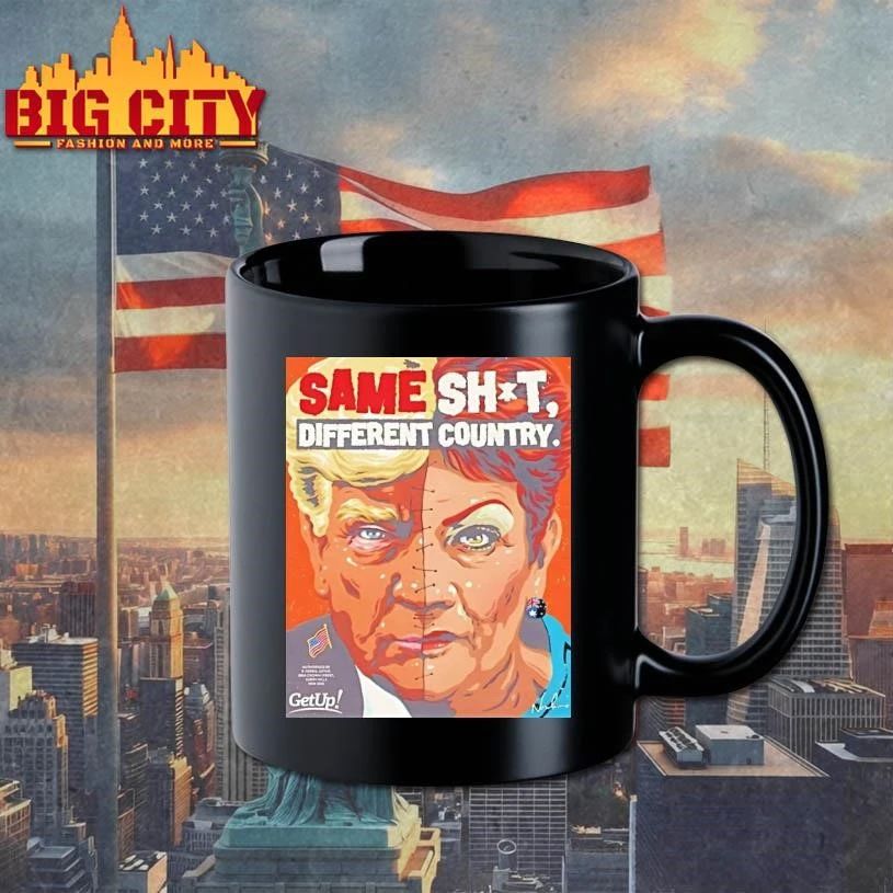 Donald Trump X Pauline Hanson Same Shit Different Country American Flag Shirt