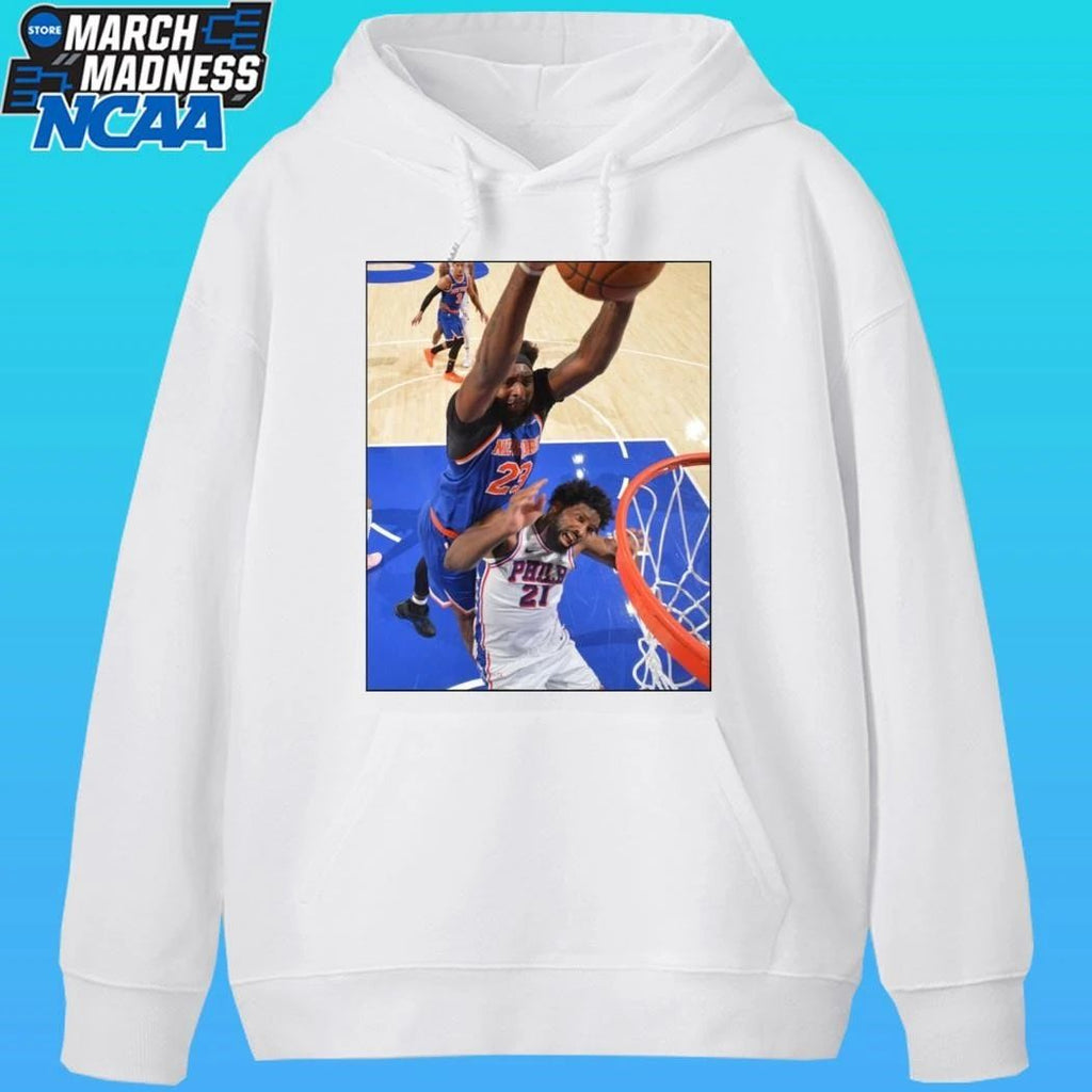 Mitchell Robinson Dunking On Joel Embiid Shirt