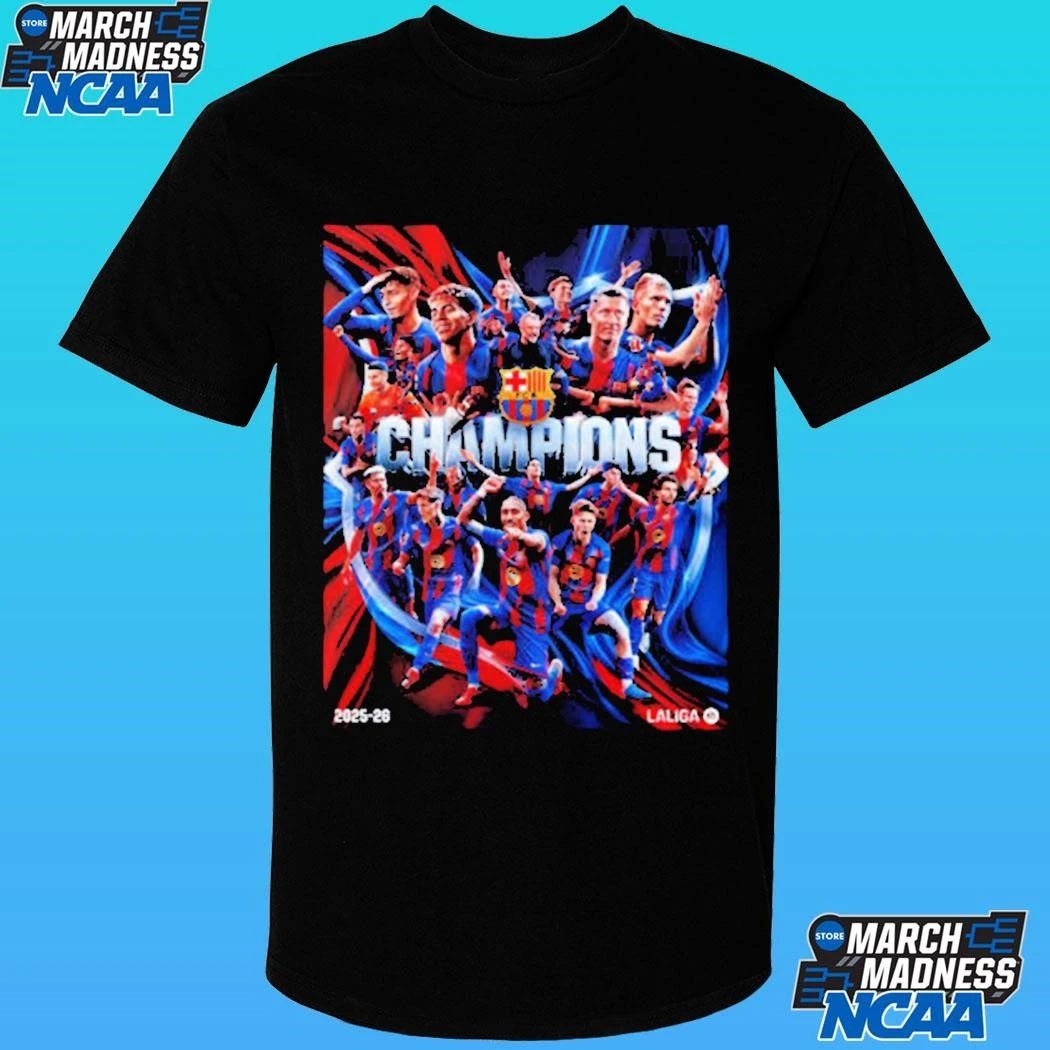 Congrats Barcelona Fc Champions La Liga Title 2025 26 Season Shirt