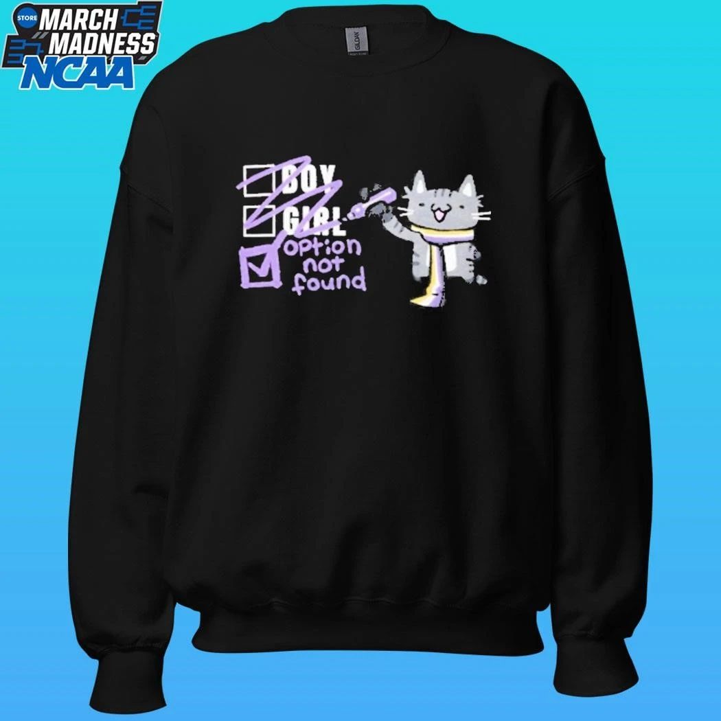 Boy Girl Option Not Found Cat Shirt