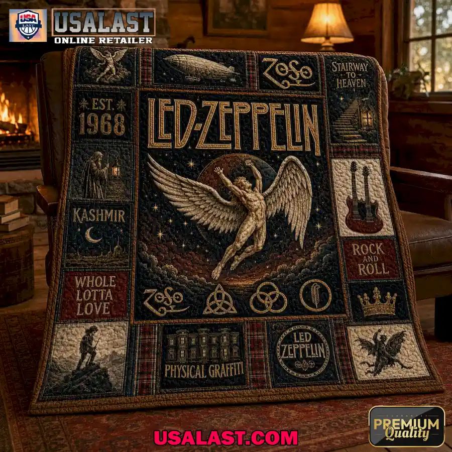 Led Zeppelin Swan Song Quilt Blanket