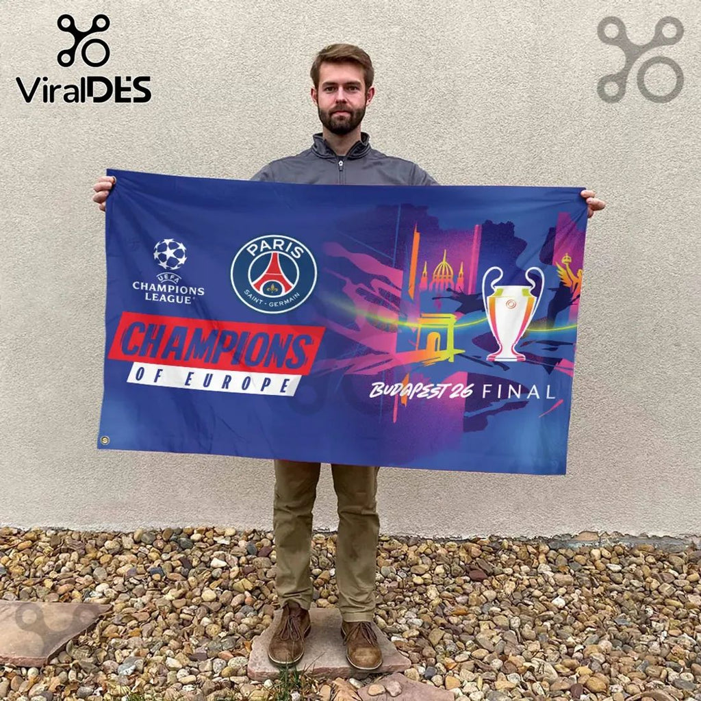 Paris Saint-Germain Champions Limited Edition House Flag