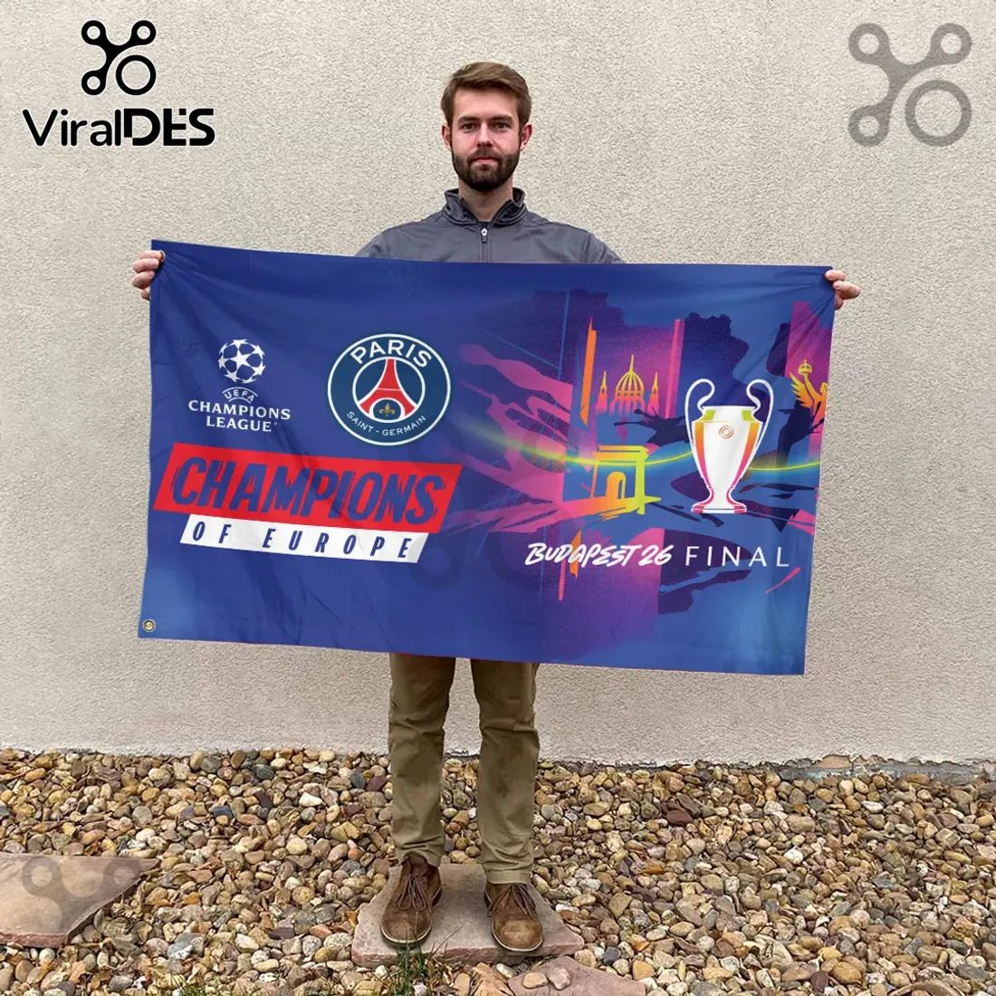 Paris Saint-Germain Champions Limited Edition House Flag