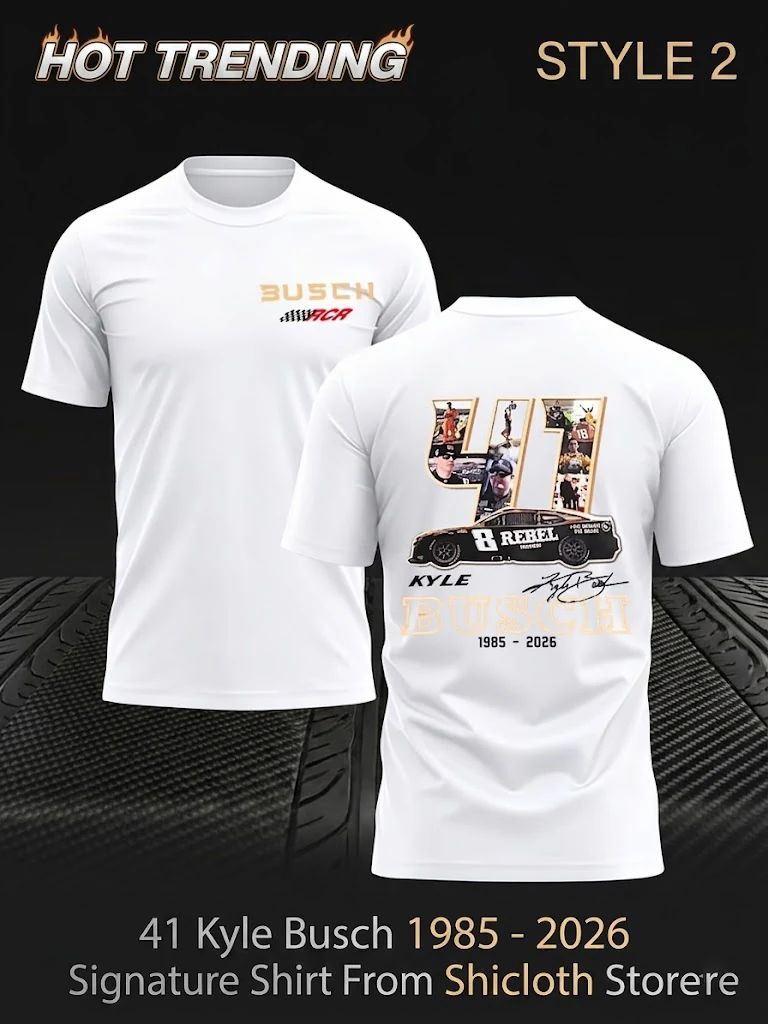 41 Kyle Busch 1985 2026 Signature Shirt