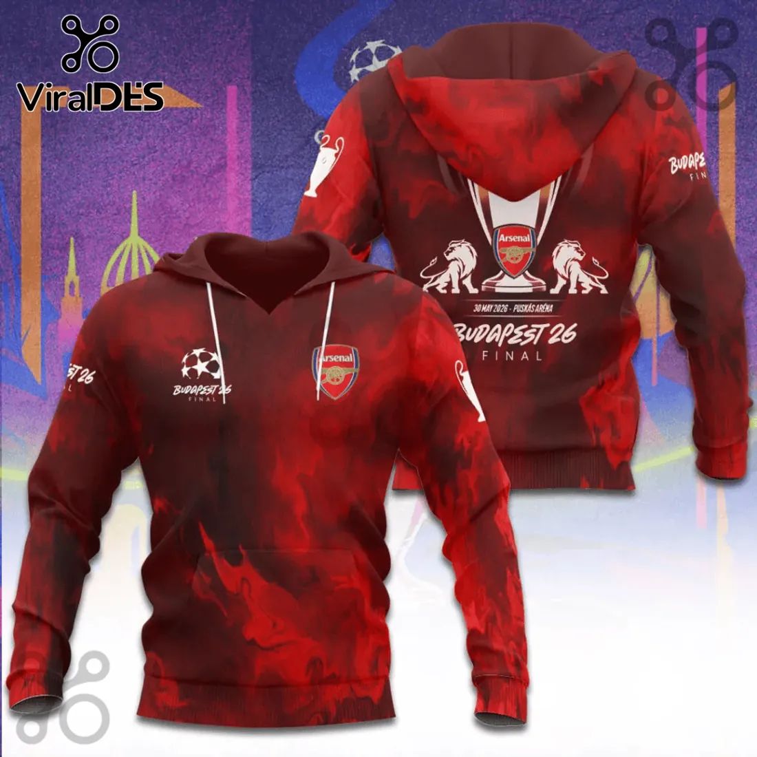 Arsenal FC Budapest 2026 Final Limited Edition Hoodie