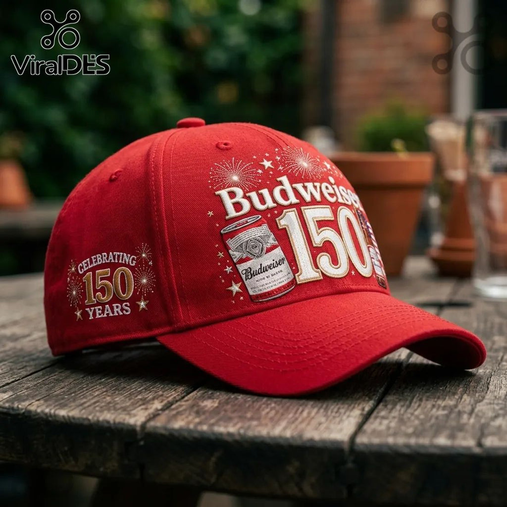 Budweiser 150th Anniversary Red Baseball Cap
