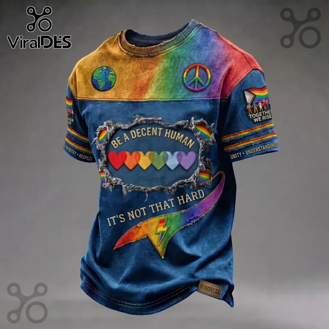 Be A Decent Human LGBTQ Pride Rainbow Shirt