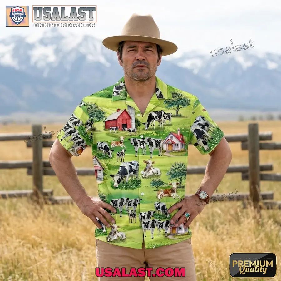 2026 Cow Farm Short Sleeve Hawaiian Shirt