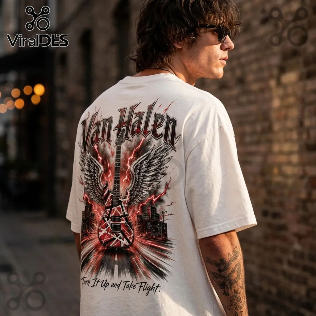 Premium Van Halen Rock Band White T-Shirt