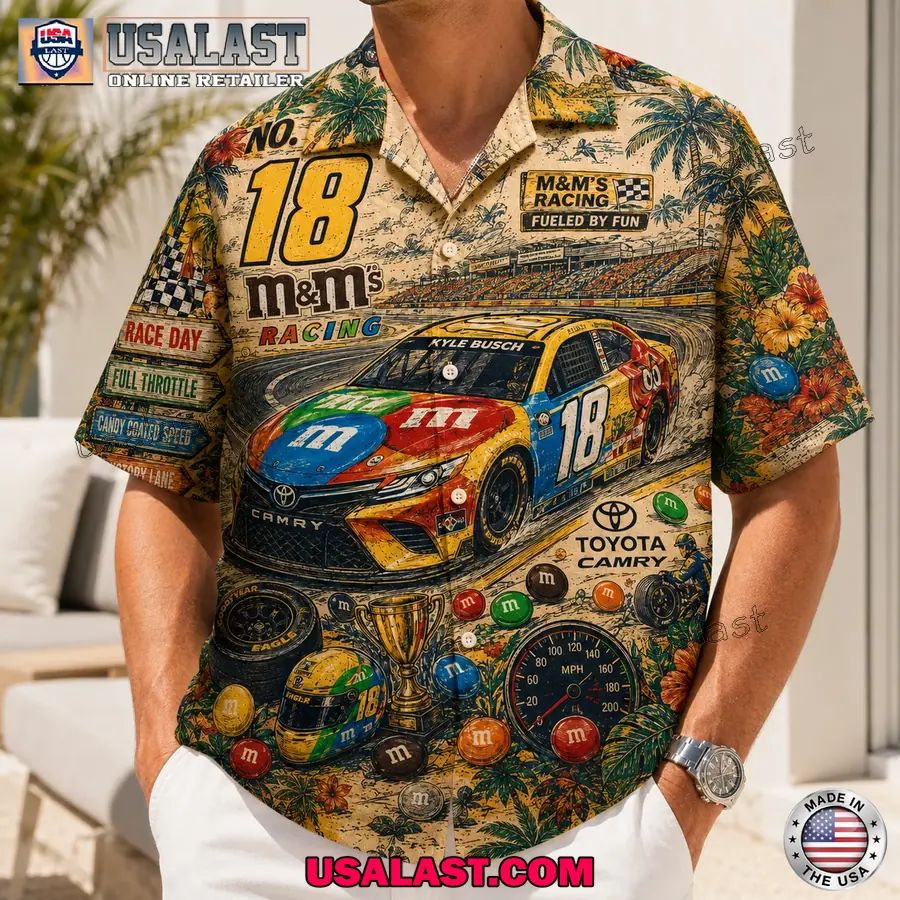 Kyle Busch Nascar Racing Tropical Hawaiian Shirt
