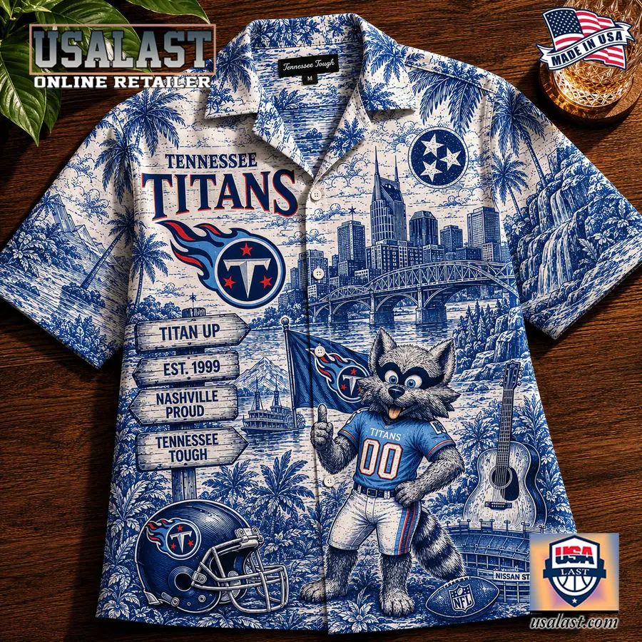 Tennessee Titans Vintage Tropical Hawaiian Shirt