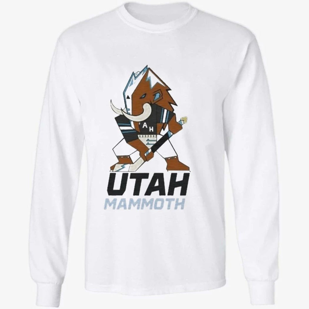 Lawson Crouse With Utah Mammoth Mascot Shirt