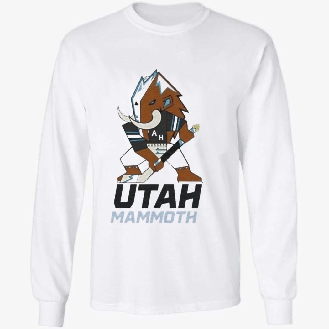 Lawson Crouse With Utah Mammoth Mascot Shirt