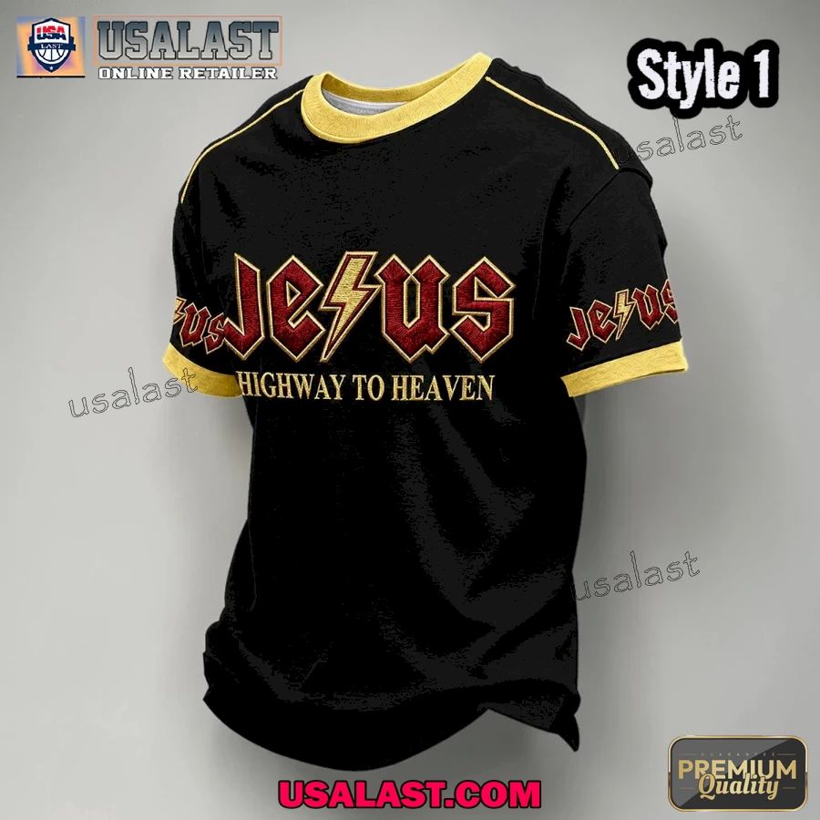 Jesus Highway To Heaven Casual T-Shirt