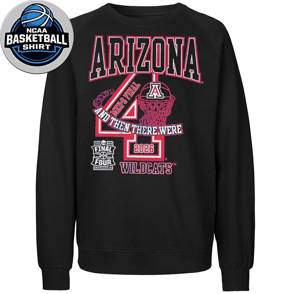 Arizona Wildcats Men’s Basketball 2026 Final Four Number Navy Logo Graphic T-Shirt