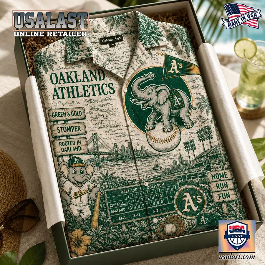 Oakland Athletics Vintage Tropical Hawaiian Shirt
