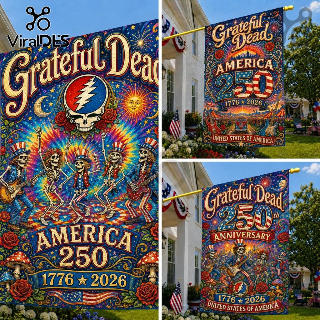 Grateful Dead x USA 250th Anniversary 1776-2026 House Flag