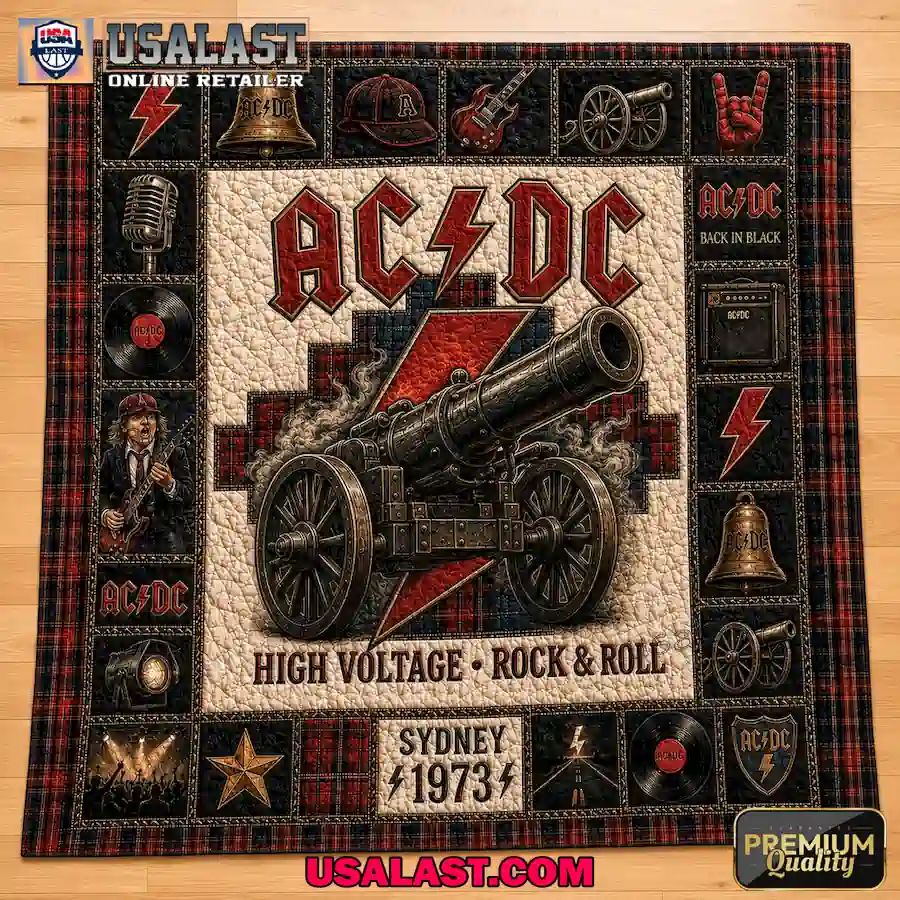 AC/DC Sydney 1973 Commemorative Quilt Blanket