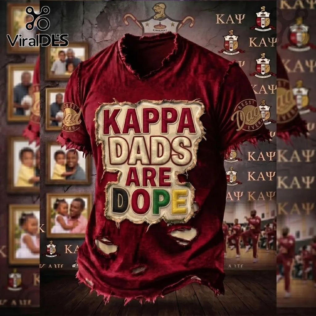 Kappa Alpha Psi Fraternity Kappa Dads Are Dope Burgundy Shirt