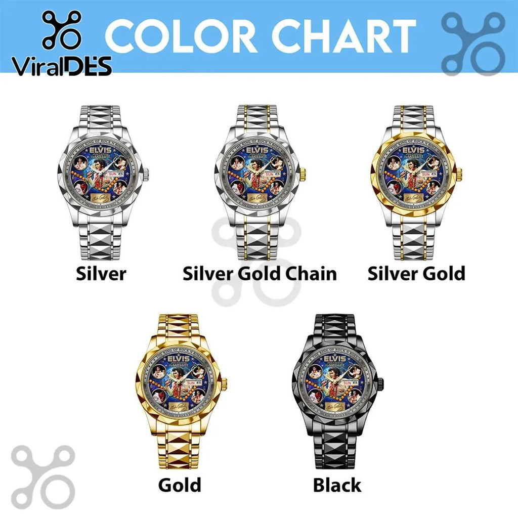 Elvis Presley Aloha From Hawaii Gold Luxury Quartz Watch