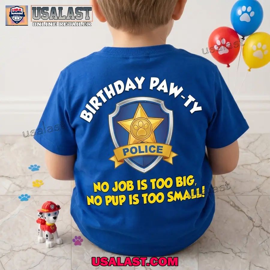 Personalized Sheriff Labrador Birthday Paw-Ty Kid Tee Shirt