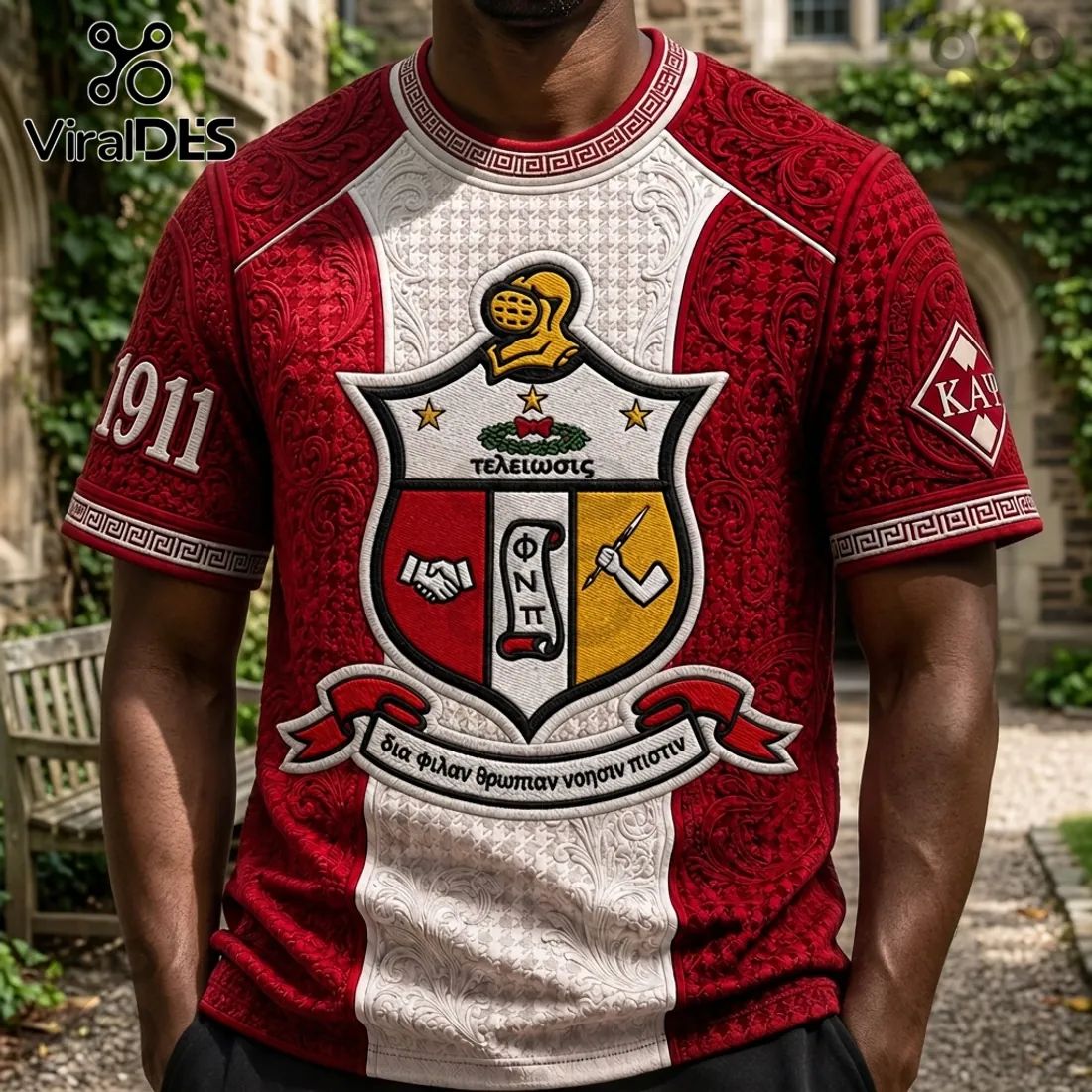 Kappa Alpha Psi 1911 Crimson Crest Premium T-Shirt