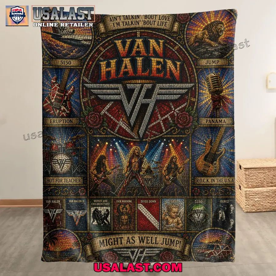 Van Halen Might As Well Jump Quilt Blanket